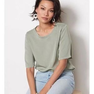 Sage green Cloth & Stone cinched blouse